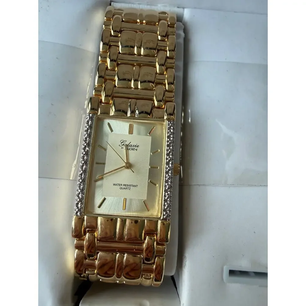 Elgin Galaxie Men’s Hold Tone Watch NIB